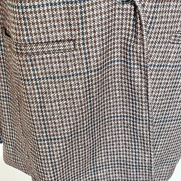 Sanctuary Daily Oxford Blazer Jacket Medium Single Button Plaid Preppy Workday - Picture 7 of 15